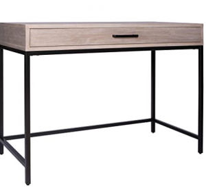 Amazon Brand – Rivet Avery Industrial Home Office Writing Desk with Metal Base, 40