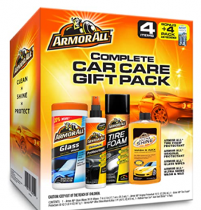 Armor All Car Wash and Cleaner Kit (4 Items) - 2pc Glass Wipes & Protectant with Wax & Wash Concentr