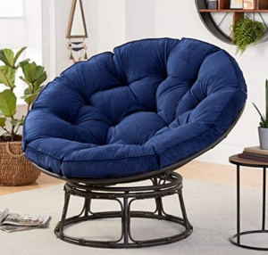 Better Homes & Gardens Papasan Chair with Fabric Cushion, Navy