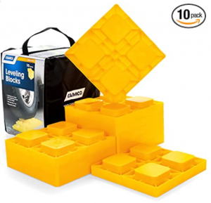 Camco 44510 Heavy Duty Leveling Blocks, Ideal for Leveling Single and Dual Wheels, Hydraulic Jacks, 