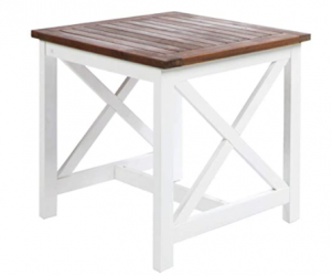 Christopher Knight Home Shammai Indoor Farmhouse Cottage Acacia Wood End Table with White Frame, Pu 