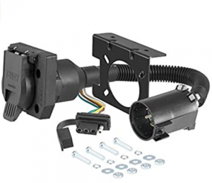 CURT 55774 Dual-Output Vehicle-Side 7-Pin, 4-Pin Connectors, Factory Tow Package and USCAR Socket Re