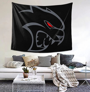 EDGHUOEIH Hellcat Logo Tapestry Wall Hanging Throw Tapestry for Bedroom Home Decor Living Room 60Ã
