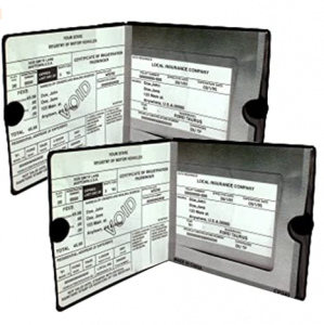 ESSENTIAL Car Auto Insurance Registration BLACK Document Wallet Holders 2 Pack - [BUNDLE, 2pcs] - Au