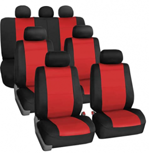FH Group FH-FB083217 Three-Row Neoprene Waterproof Car Full Set Seat Covers, Airbag Ready and Split,