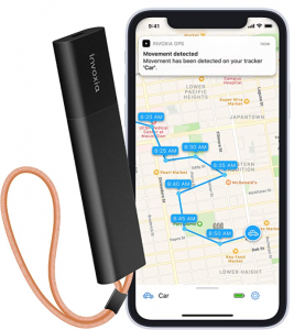 Invoxia Cellular GPS Tracker - for Vehicle, Car, Motorcycle, Bike, Senior, Kid, Belongings - Up to 4