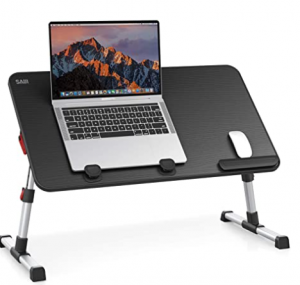 [Large Size] Laptop Bed Tray Table, SAIJI Adjustable Laptop Stand, Portable Lap Desks with Foldable 