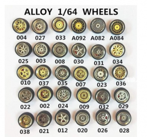 Parts & Accessories 1/64 Alloy Car Model Modified Tire Metal Wheel Hub (Random Style) - CN