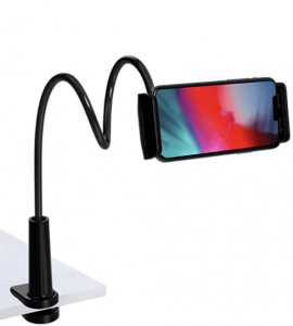 TalkWorks Gooseneck Clip Mount Cell Phone Holder Stand - Flexible Tabletop Clamp for Home & Office o
