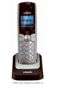 VTech DS6101 Accessory Cordless Handset, Silver/Black | Requires a DS6151 Series Phone System to Ope
