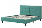 AC Pacific Modern Platform Bedframe With Wooden Slats, King Size, With Square Stitching Tufted Finis