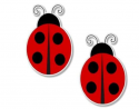 AK Wall Art Ladybugs Set of 2 Vinyl Sticker - Car Phone Helmet - Select Size
