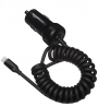 Amazon Basics Coiled Cable Lightning Car Charger, 1.5 Foot, Black