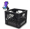 AutoExec AUE80011 Milkcrate with Phone Mount for Organizing Your Vehicle