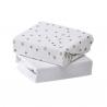 Baby Elegance Jersey Sheets - Grey Star Cot Bed