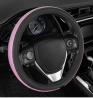 BDK Bling Bling Diamond Leather Steering Wheel Cover with 9 Rows Crystal Rhinestones, Universal Fit 