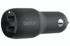 Belkin Boost Charge 24W Dual USB-A Car Charger | Black