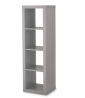 Better Homes and Gardens 4-Cube Organizer Storage Bookcase Bookshelf (4, Gray.)