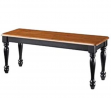 Better Homes & Gardens Better Homes and Gardens Autumn Lane Farmhouse Bench, Black and Oak - Very Ea