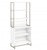 Bush Business Furniture Office by kathy ireland Method Bookcase with Hutch, White