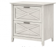 Bush Furniture 2 Drawer Lateral File Cabinet, Linen White Oak