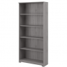 Bush Furniture Cabot Tall 5 Shelf Bookcase, 31W, Modern Gray