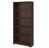 Bush Furniture Cabot Tall 5 Shelf Bookcase, 31W, Modern Walnut