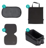 Car Seat Accessory Kit, Includes Window Cling Shade/Kick Mat/Caddy Organizer/Undermat Seat Protector