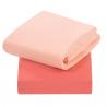 ClevaMama - Jersey Cotton Fitted Sheets 2 Pack Coral - Cot Bed Size 70 x 140 x 12cm