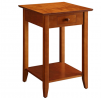Convenience Concepts American Heritage End Table with Drawer and Shelf, Cherry