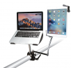 CTA Digital: Heavy-Duty Dual Gooseneck Clamp Stand with Laptop and Tablet Holders, 7-13
