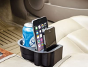 Custom Accessories 91129 Black Mobile Device Organizer with Cup Holder