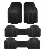 FH Group F11306BLACK-3ROW Floor Mat (Trimmable Heavy Duty 3 Row SUV All Weather 4pc Full Set - Black