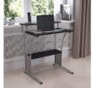 Flash Furniture Clifton Computer Desk - Black Home Office Desk - Raised Monitor Shelf - Perforated S