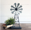 Foreside Home & Garden Metal Large Distressed Windmill Table Decor