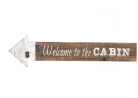 Foreside Home & Garden Welcome to The Cabin Wall Art, Brown/White