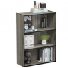 Furinno Pasir 3-Tier Open Shelf Bookcase, French Oak Grey