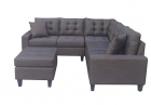 GAOPAN Sectional 5-Seater with Chaise Lounge and Ottoman for Living Room, Home Furniture Large Sofas