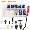 GOOACC 166 Pcs Car Retainer Clips &Screw Grommets - 12 Most Popular Sizes & Applications for GM Toyo