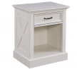 Home Styles Seaside Lodge Nightstand in White Finish, Wide Frame, Plank Top Design with One Drawer a