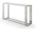 Limari Home Salvator Collection Modern Style Living Room Rectangular Console Table with Chrome Legs,