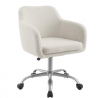 Linon Home Decor Products Linon Brooklyn Sherpa Office Chair, Ivory