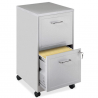 Lorell 16873 2-Drawer Mobile File Cabinet, 18-Inch Depth - Gray