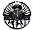 Luchko Decor Complicatible with Football Gifts for Men Vinyl Clock - NFL Home Decor Football Player 