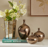 Madison Park Ansen Home Décor-Metallic 3 Piece Vase Set Modern Luxe Vessle Bottles Design Living Ro
