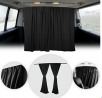 OMAC Van Cab Divider Curtains Campervan Sunshade Blinds Kit Black | Fits Mercedes Accessories 2 pcs.