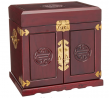 Oriental Furniture Rosewood Jewelry Cabinet with 5 Drawers - Dark Rosewood