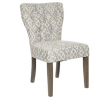 OSP Home Furnishings Andrew Dining Chair with Thick Padded, Button Tufted Back and Solid Wood, Putty
