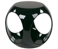 OSP Home Furnishings Slick High Gloss Finish Cube Occasional Table, Black