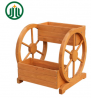 Outdoor Wooden Garden Planter With Two Wheels